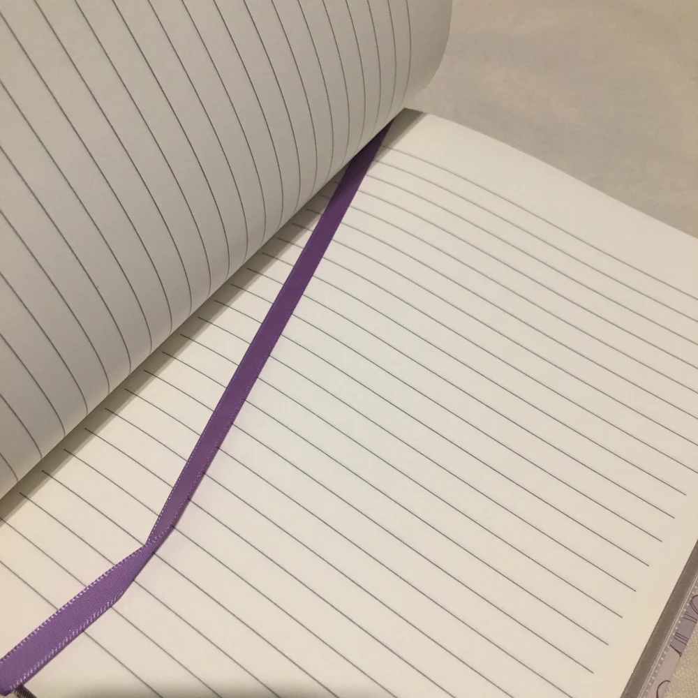 Floral Journal with Purple and Pink Accents